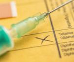 Impfpass mit angekreuzter Tetanusimpfung