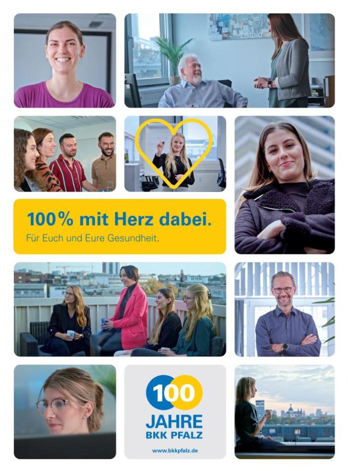Anzeigenmotiv 100 Jahre BKK Pfalz